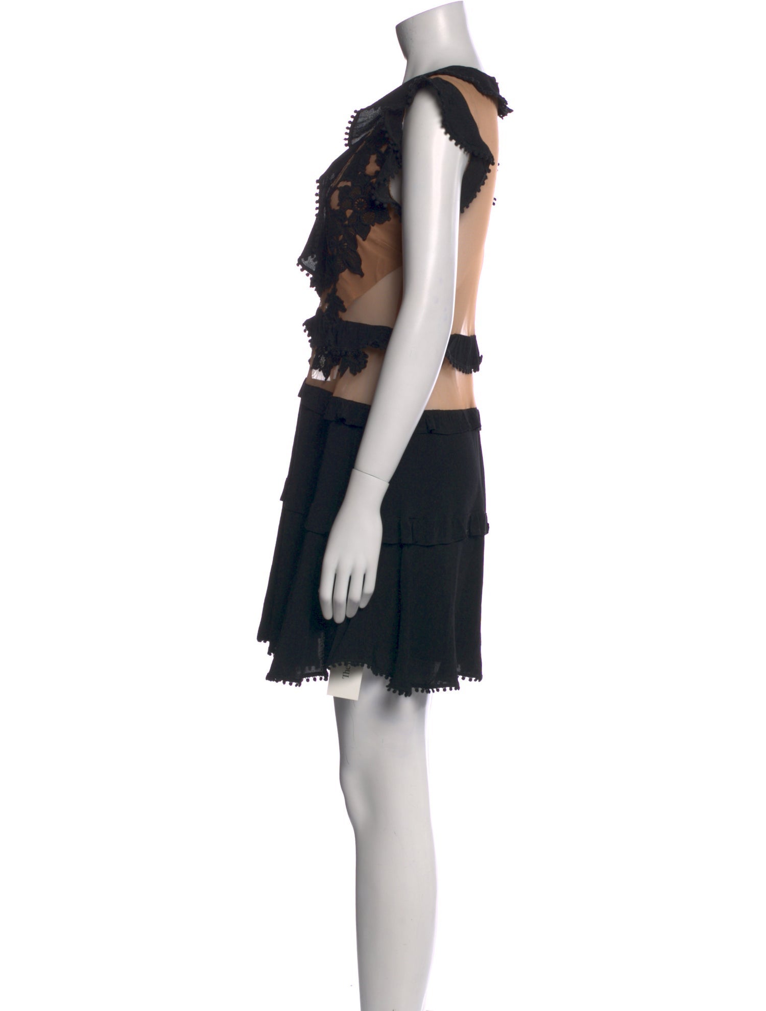 For Love & Lemons Lace Pattern Mini Dress