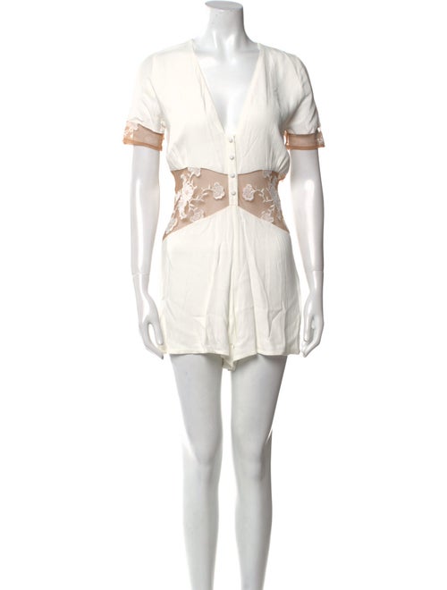 For Love & Lemons V-Neck Romper