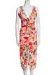 For Love & Lemons Floral Print Midi Length Dress