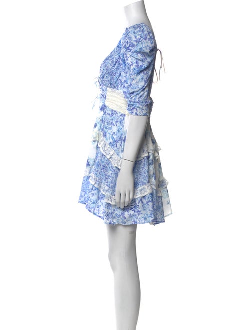 For Love & Lemons Floral Print Mini Dress