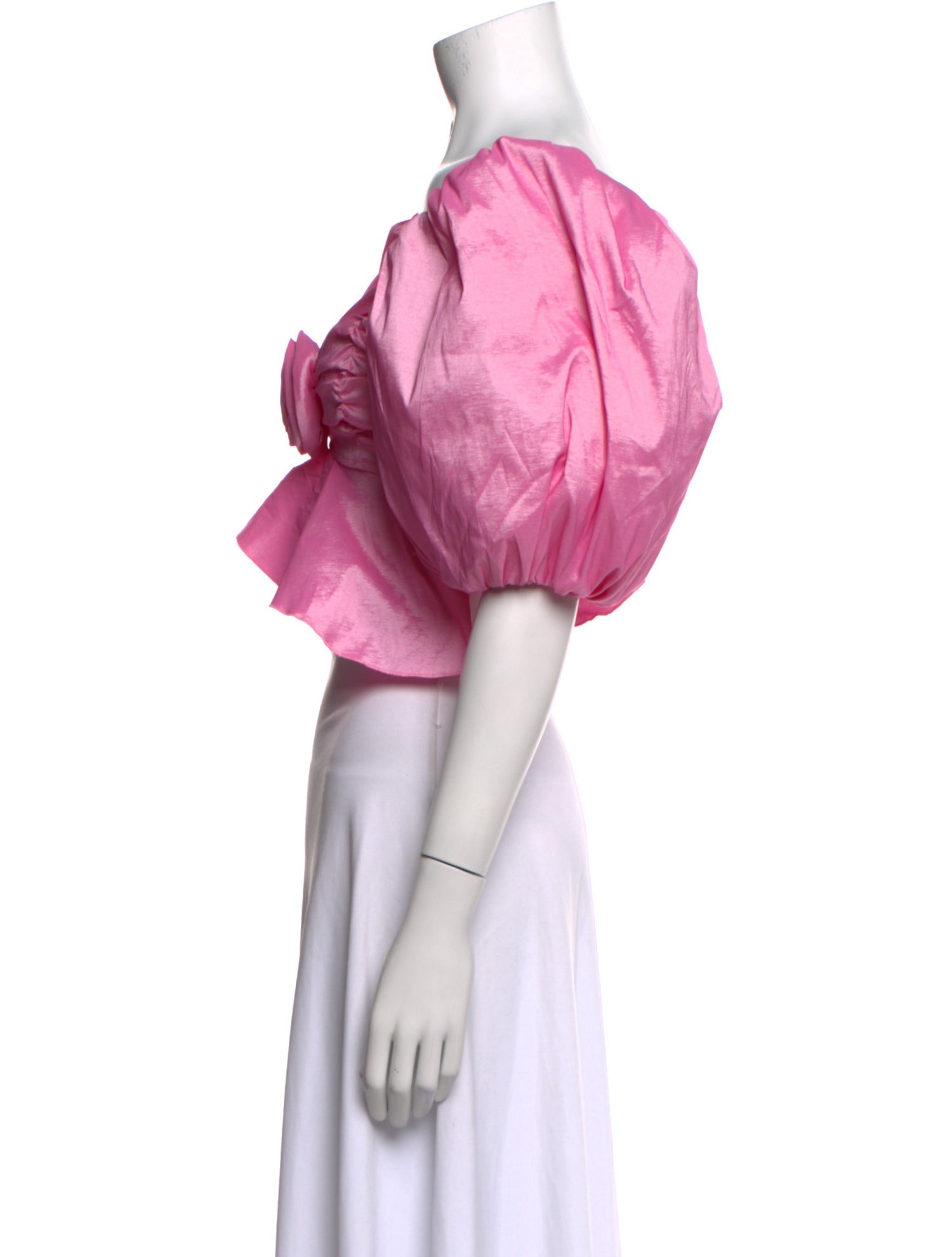 For Love & Lemons Square Neckline Short Sleeve Crop Top w/ Tags