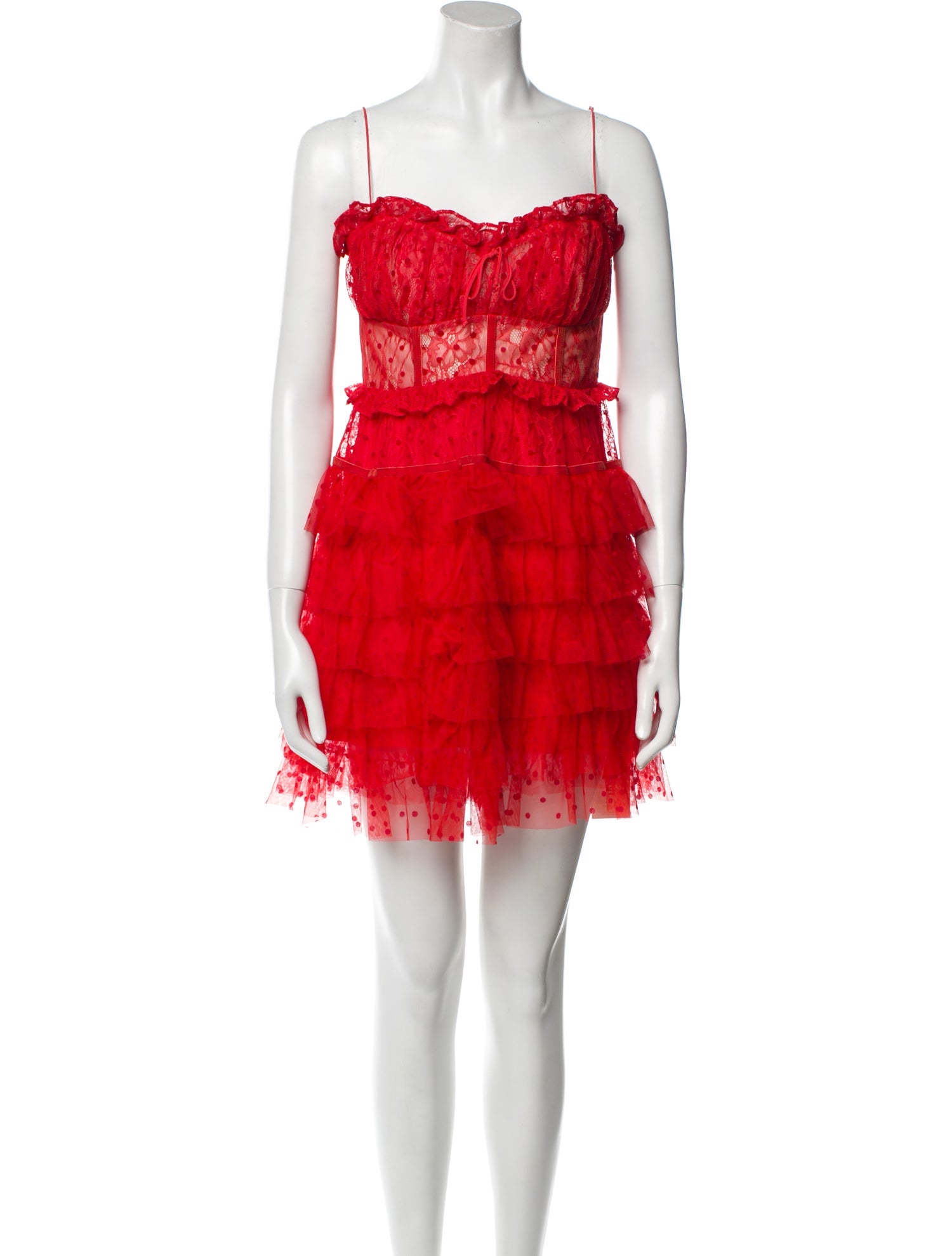 For Love & Lemons Square Neckline Mini Dress