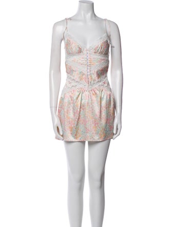 For Love & Lemons Printed Mini Dress
