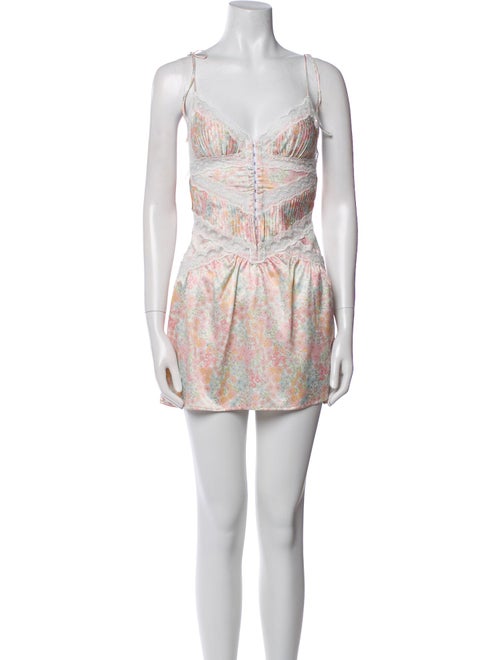 For Love & Lemons Printed Mini Dress