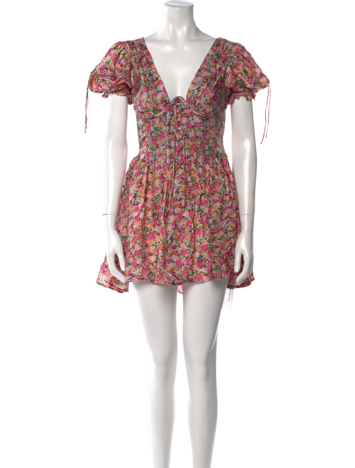 For Love & Lemons Floral Print Mini Dress
