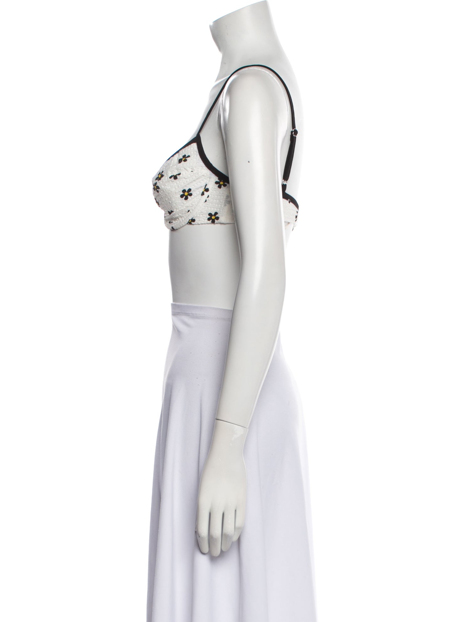 For Love & Lemons Printed Square Neckline Crop Top w/ Tags