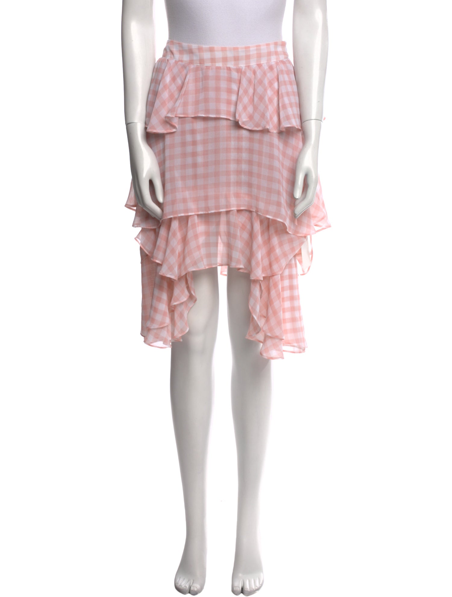 For Love & Lemons Plaid Print Knee-Length Skirt w/ Tags