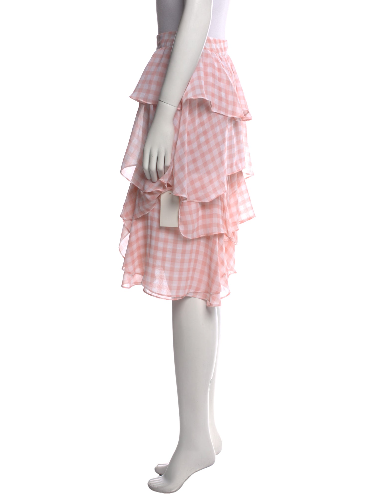 For Love & Lemons Plaid Print Knee-Length Skirt w/ Tags