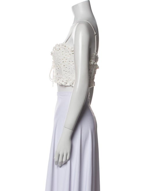 For Love & Lemons Square Neckline Sleeveless Crop Top