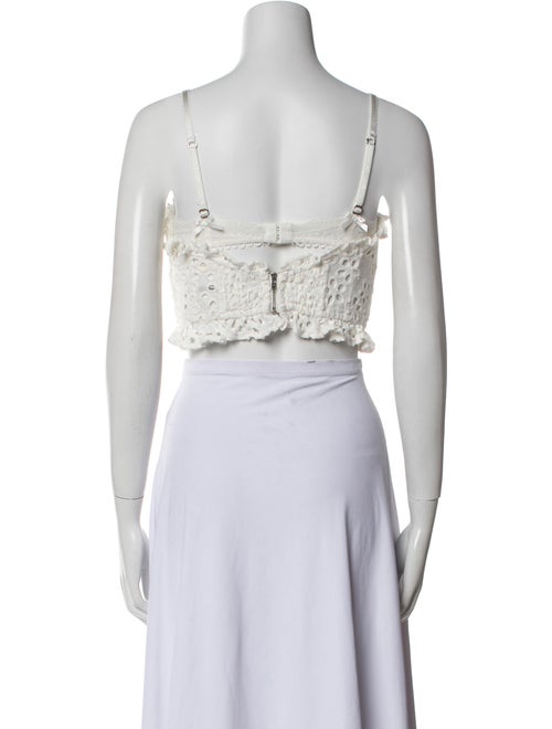 For Love & Lemons Square Neckline Sleeveless Crop Top