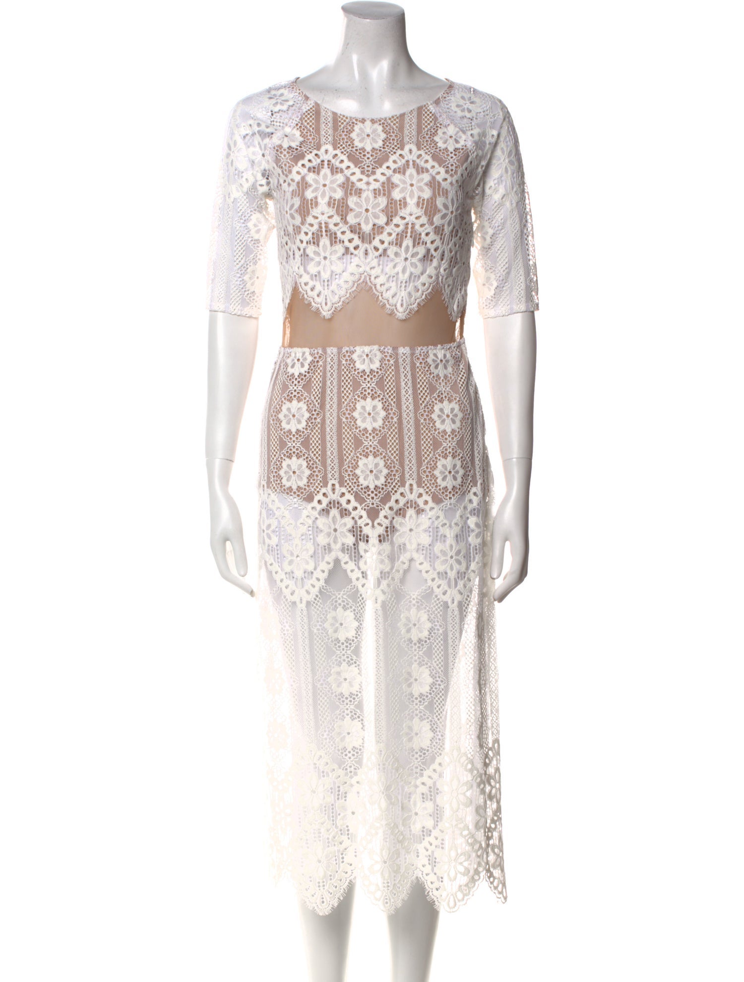 For Love & Lemons Lace Pattern Midi Length Dress w/ Tags