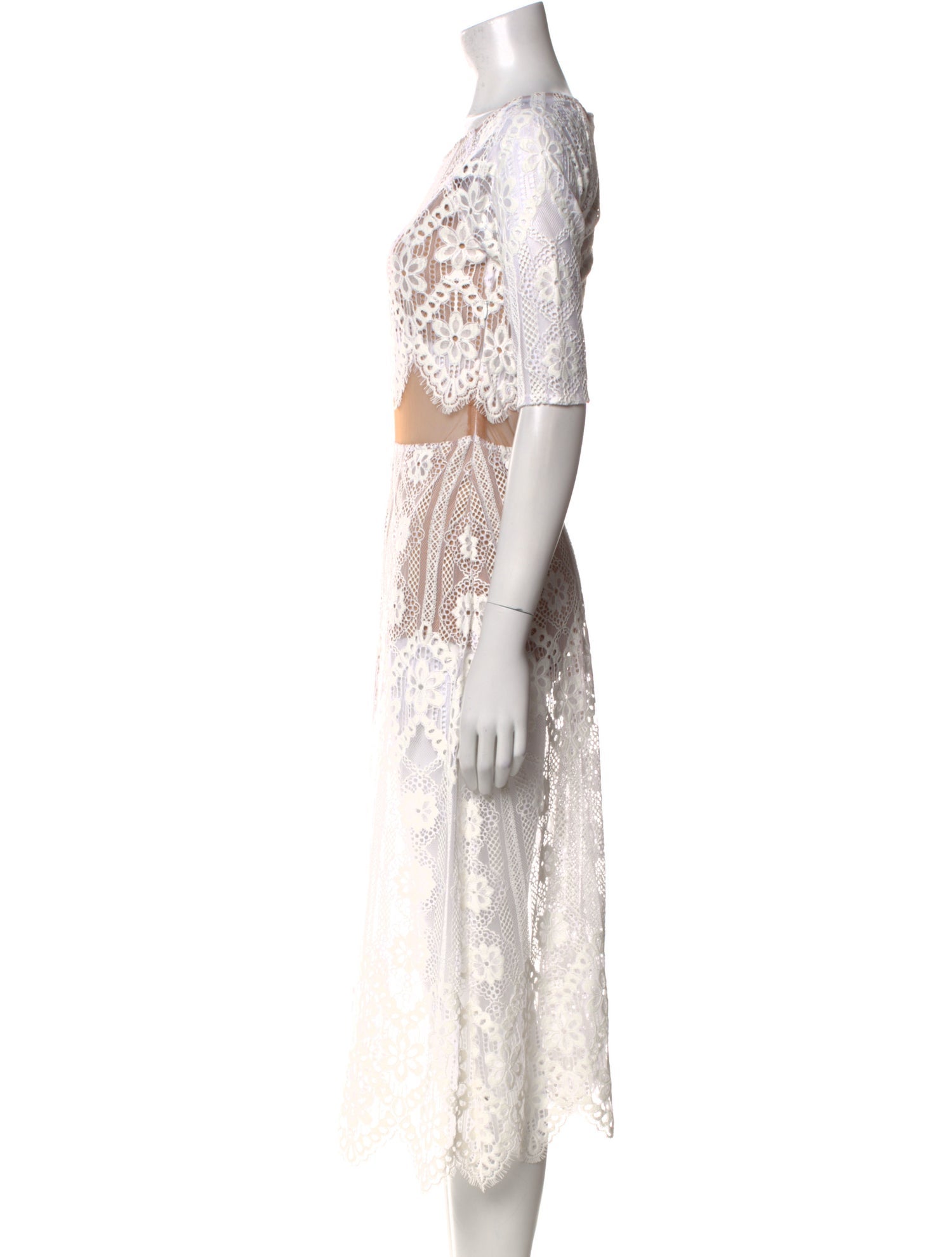 For Love & Lemons Lace Pattern Midi Length Dress w/ Tags