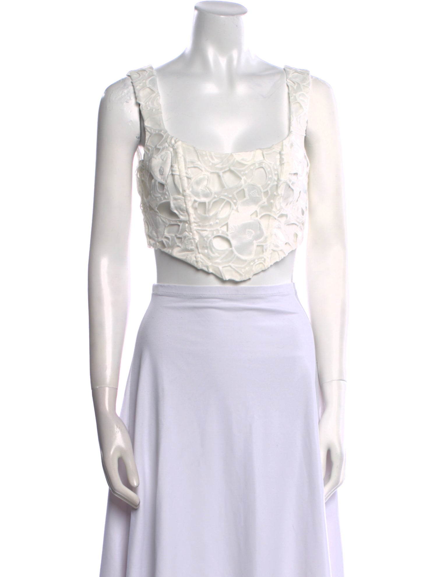 For Love & Lemons Square Neckline Sleeveless Crop Top w/ Tags