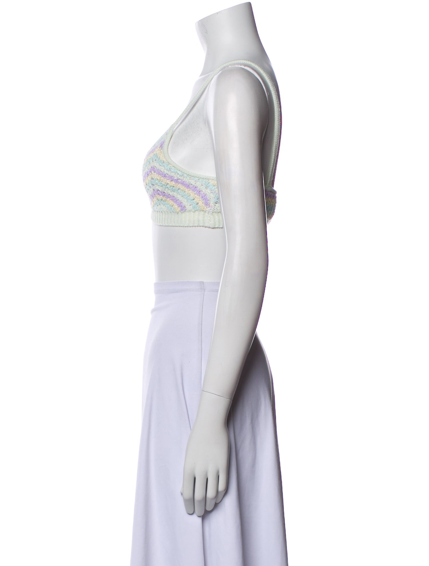 For Love & Lemons Striped Square Neckline Crop Top w/ Tags