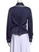 For Love & Lemons Polka Dot Print Long Sleeve Button-Up Top