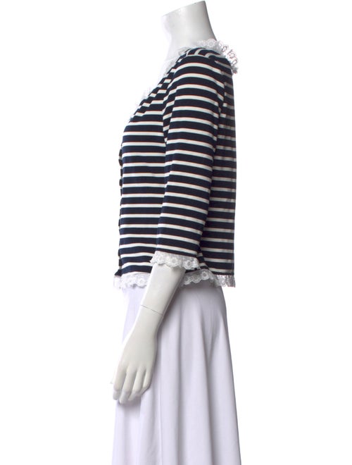 For Love & Lemons Striped Scoop Neck Crop Top