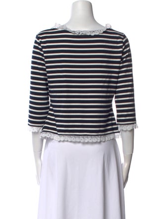 For Love & Lemons Striped Scoop Neck Crop Top