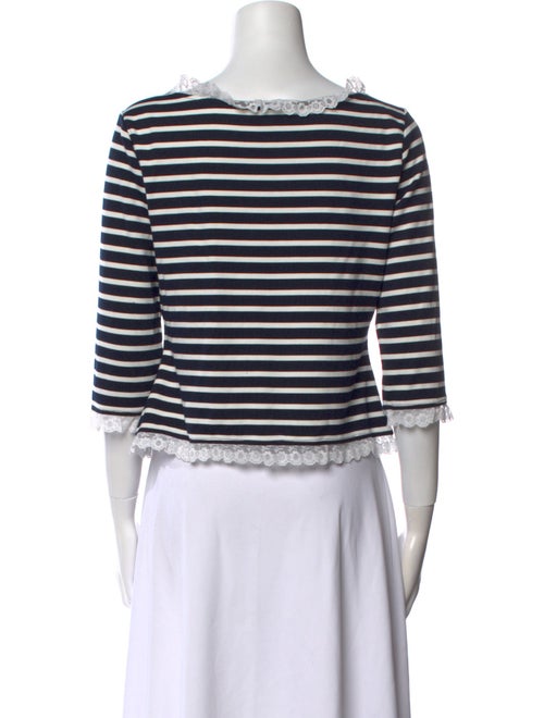 For Love & Lemons Striped Scoop Neck Crop Top