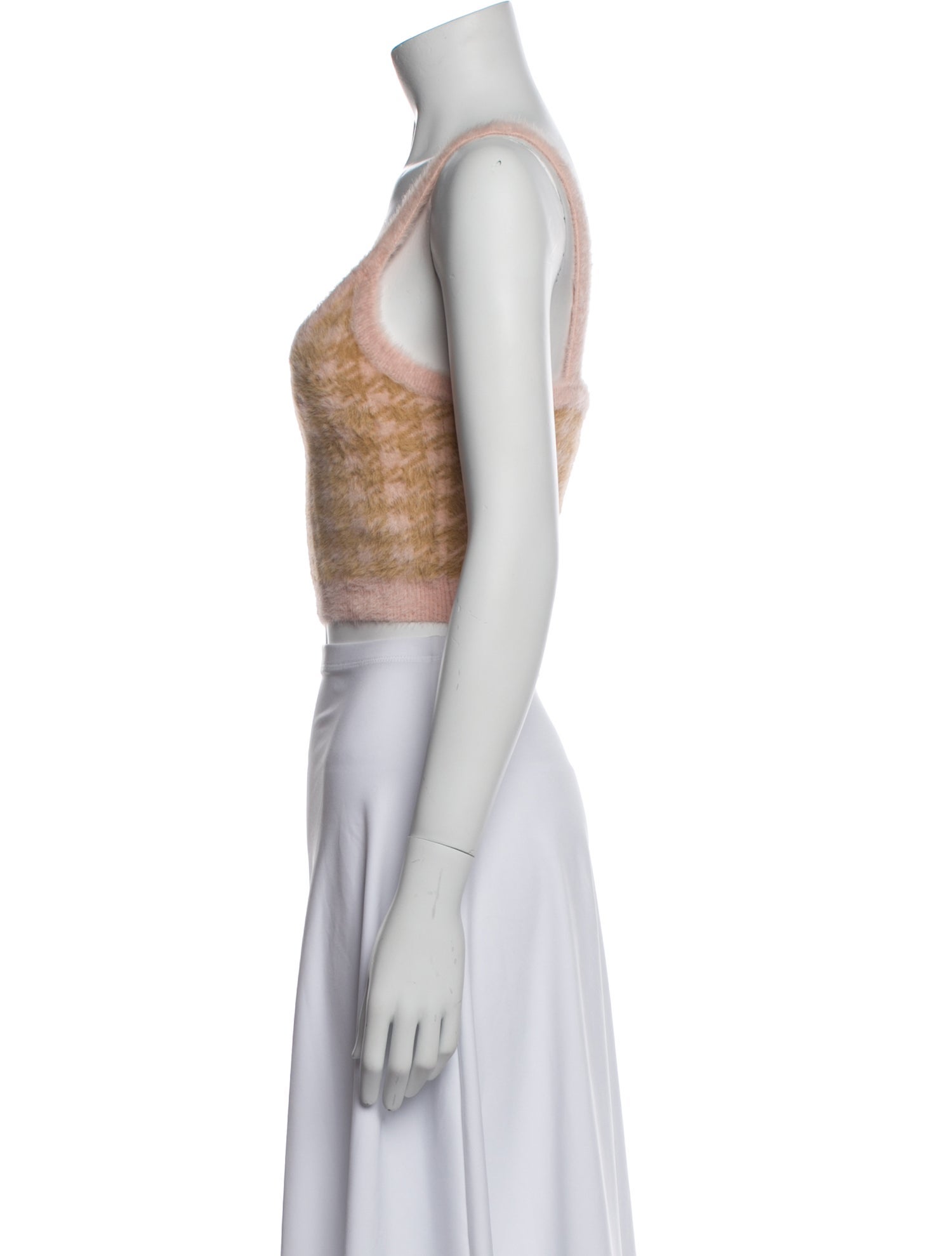 For Love & Lemons Houndstooth Print Square Neckline Crop Top w/ Tags