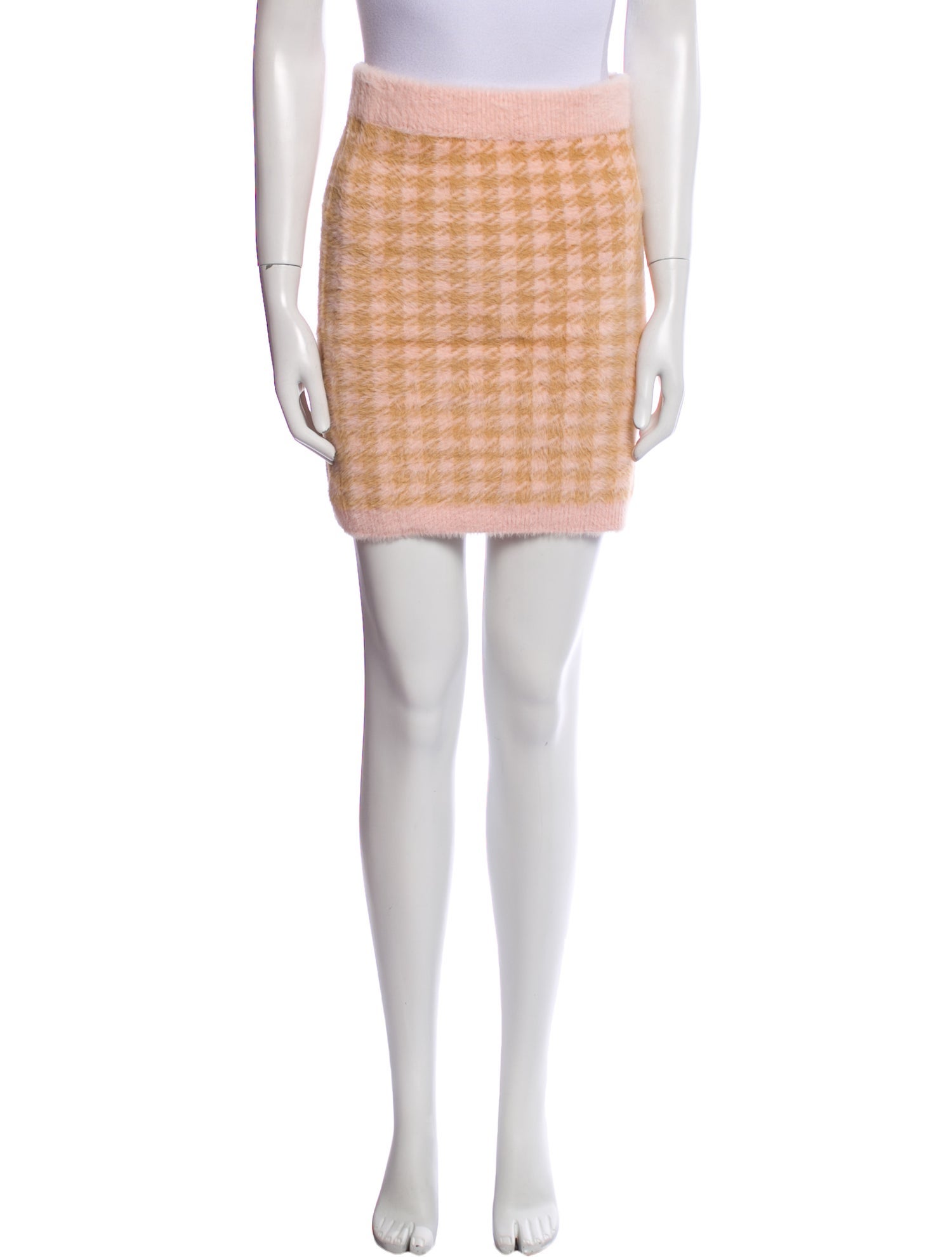 For Love & Lemons Houndstooth Print Mini Skirt w/ Tags