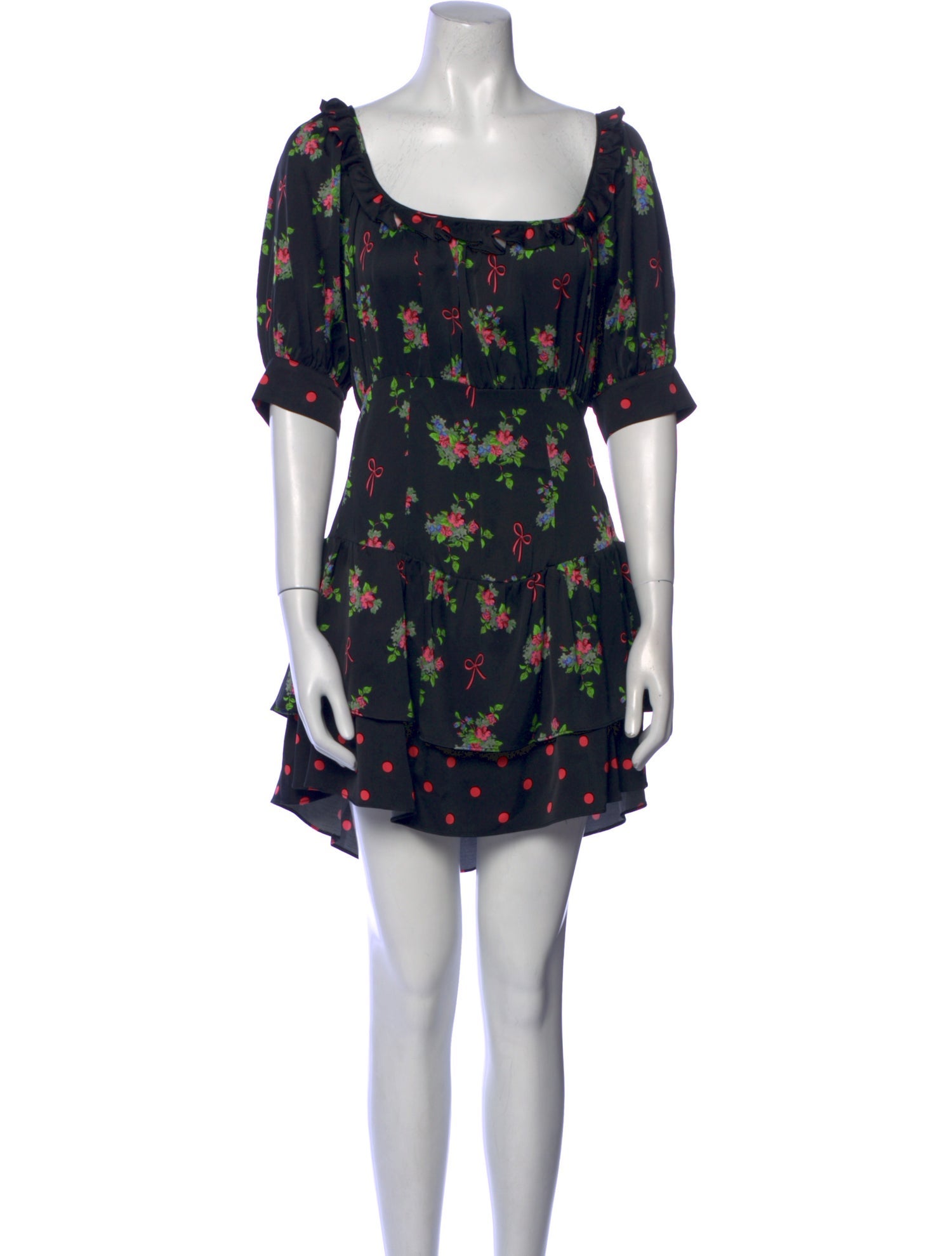 For Love & Lemons Floral Print Mini Dress