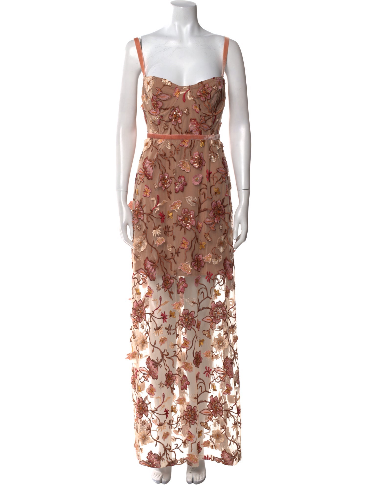 For Love & Lemons Floral Print Long Dress
