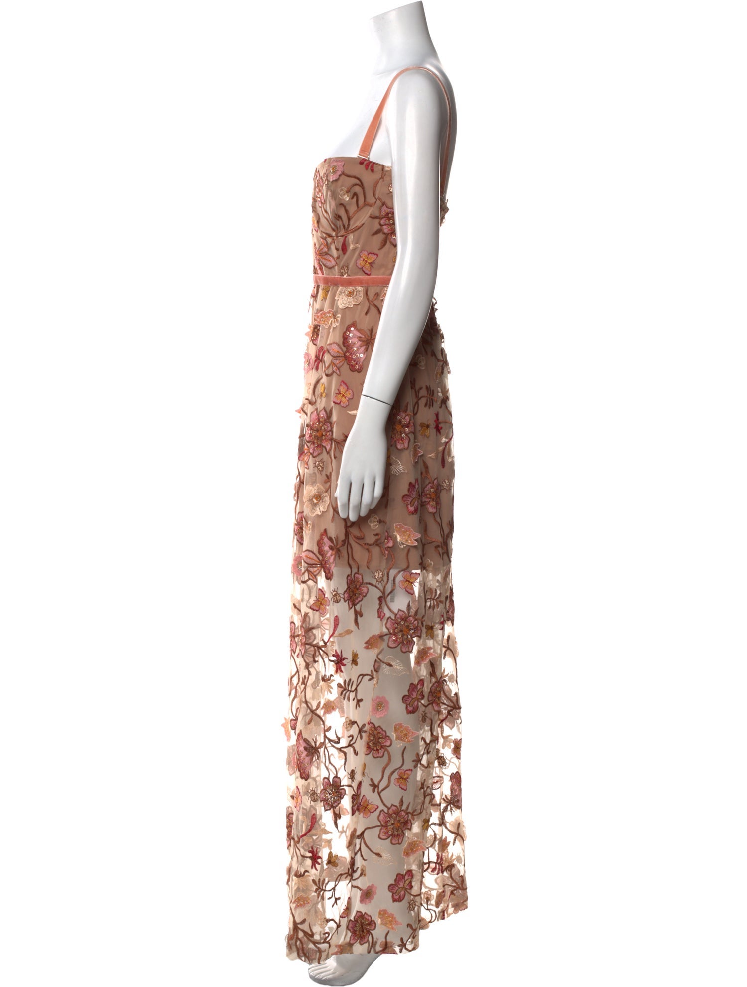 For Love & Lemons Floral Print Long Dress