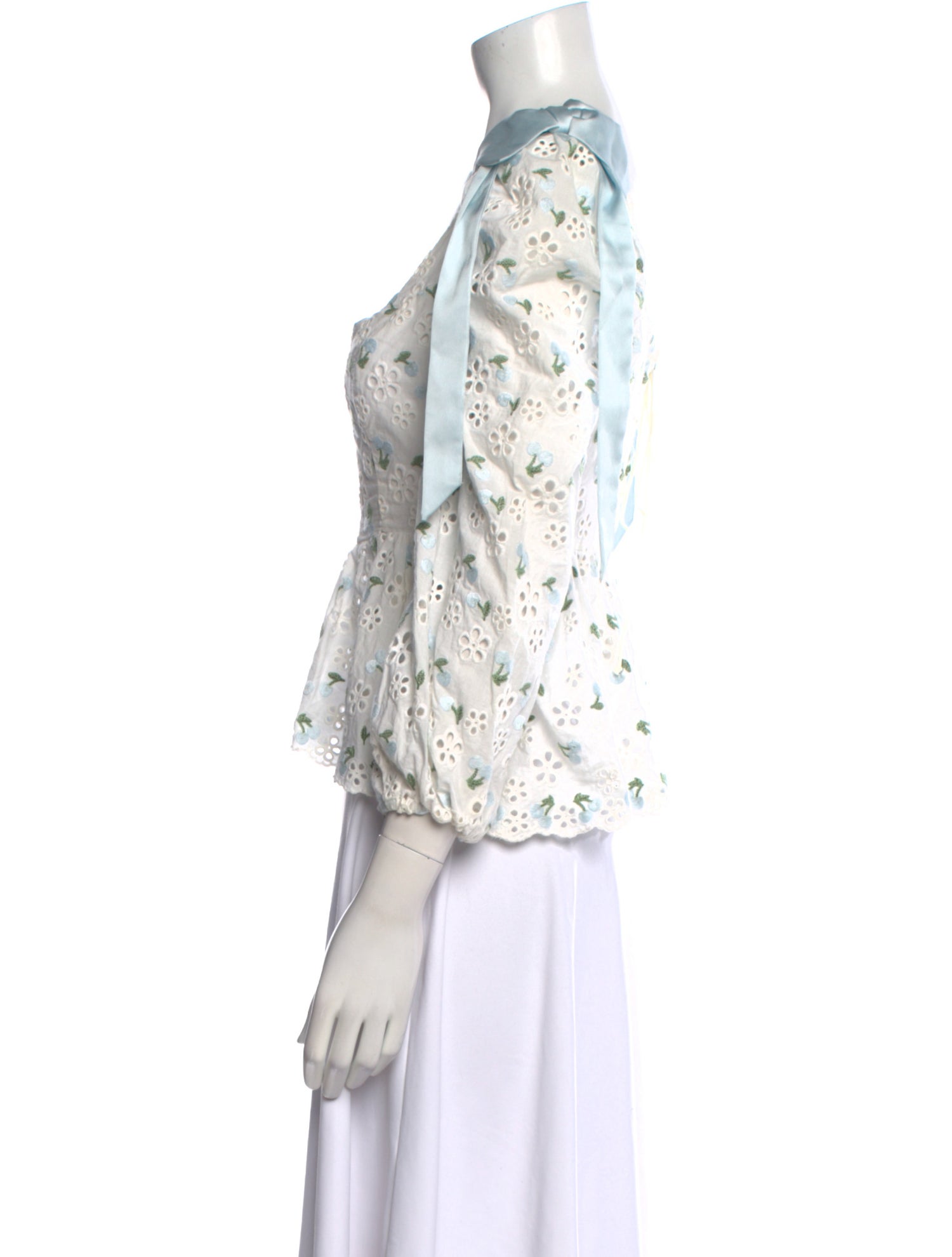 For Love & Lemons Floral Print Square Neckline Crop Top