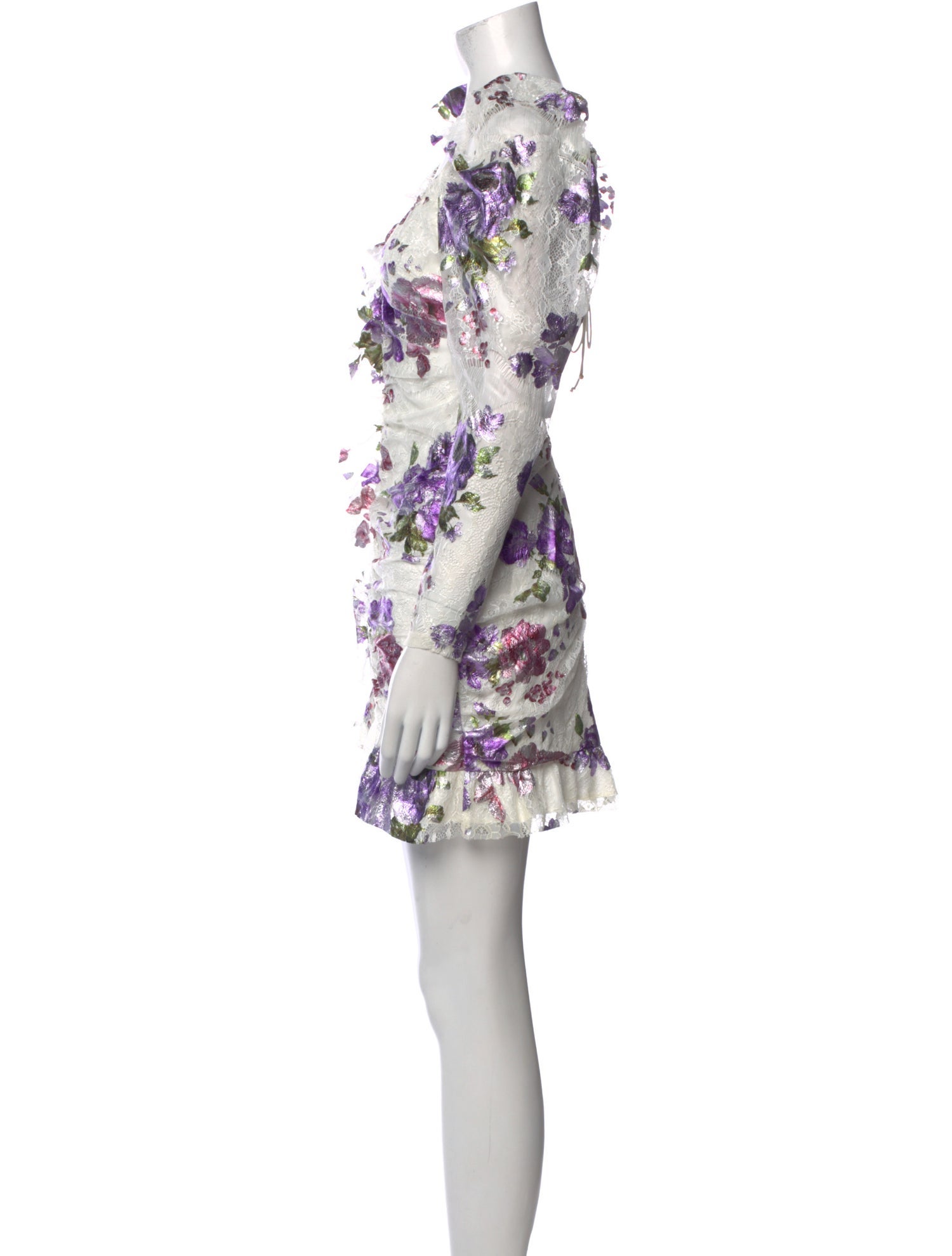 For Love & Lemons Floral Print Mini Dress