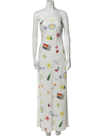 For Love & Lemons Floral Print Long Dress