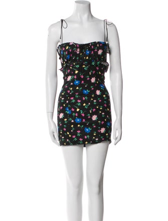 For Love & Lemons Floral Print Mini Dress