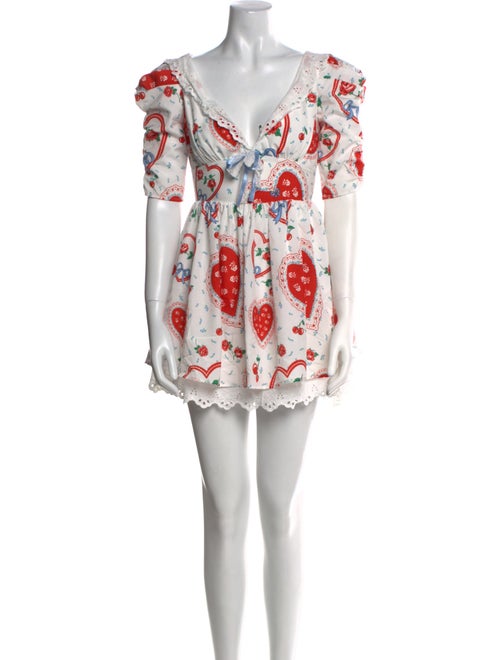 For Love & Lemons Printed Mini Dress