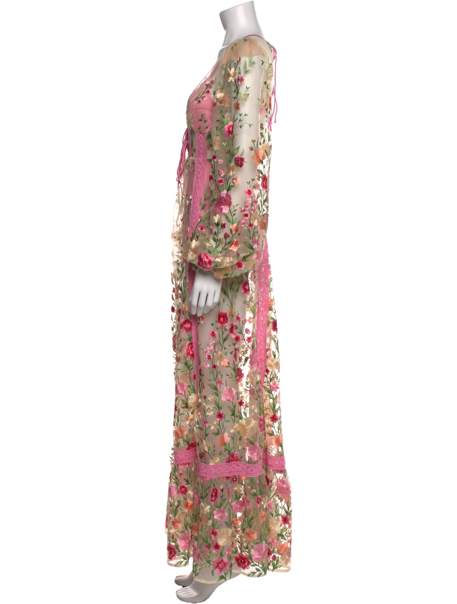 For Love & Lemons Floral Print Long Dress w/ Tags