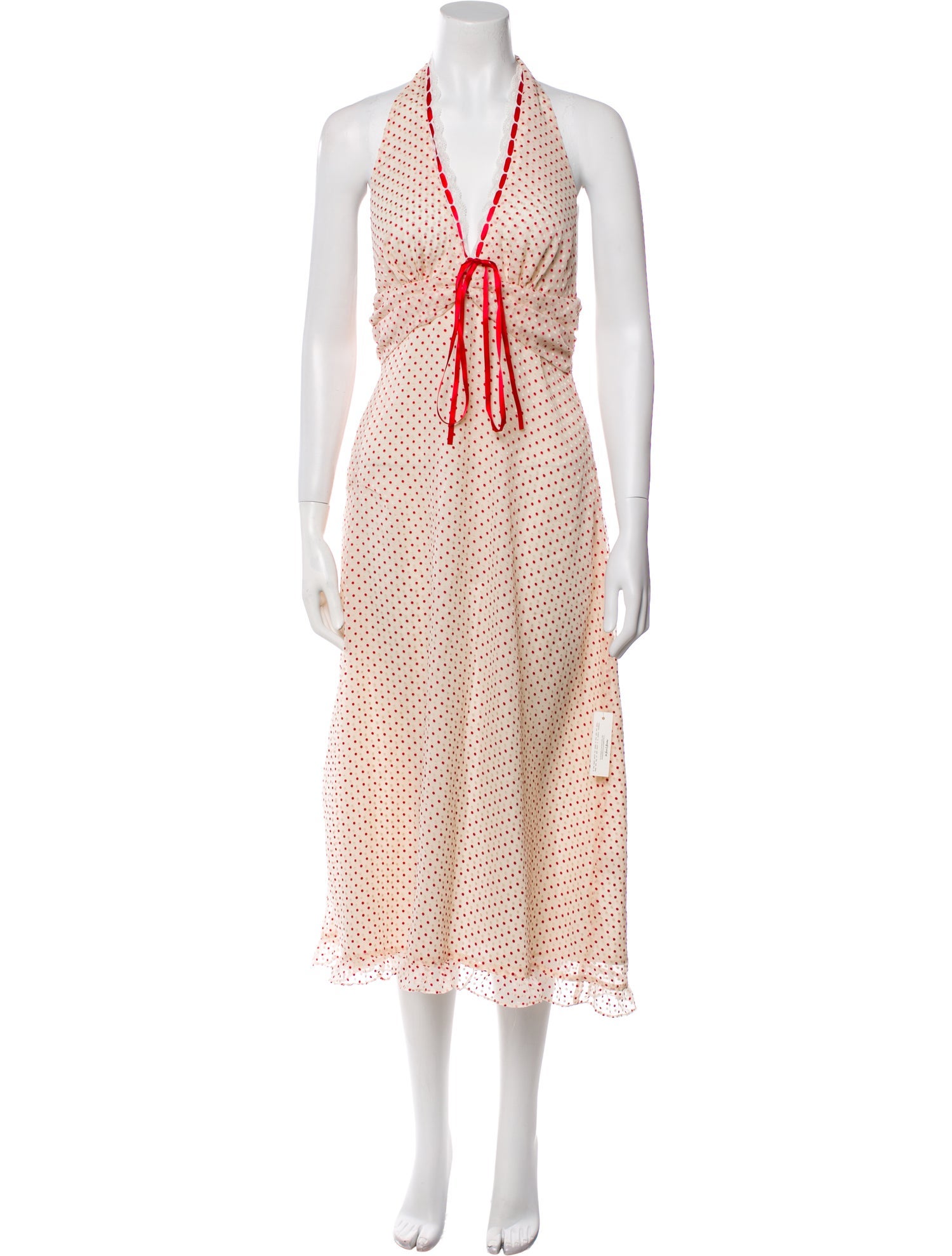 For Love & Lemons Silk Midi Length Dress