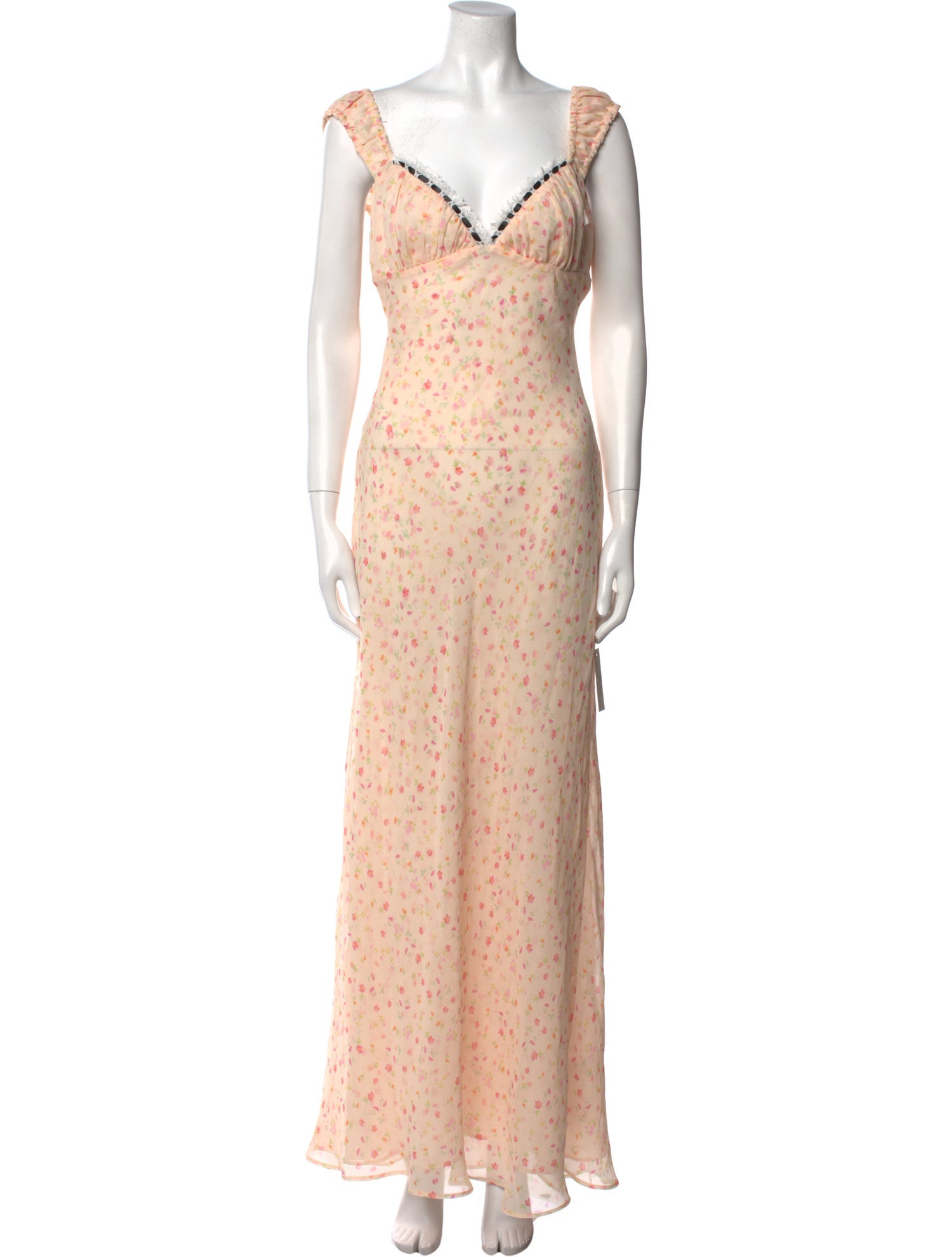 For Love & Lemons Floral Print Long Dress w/ Tags