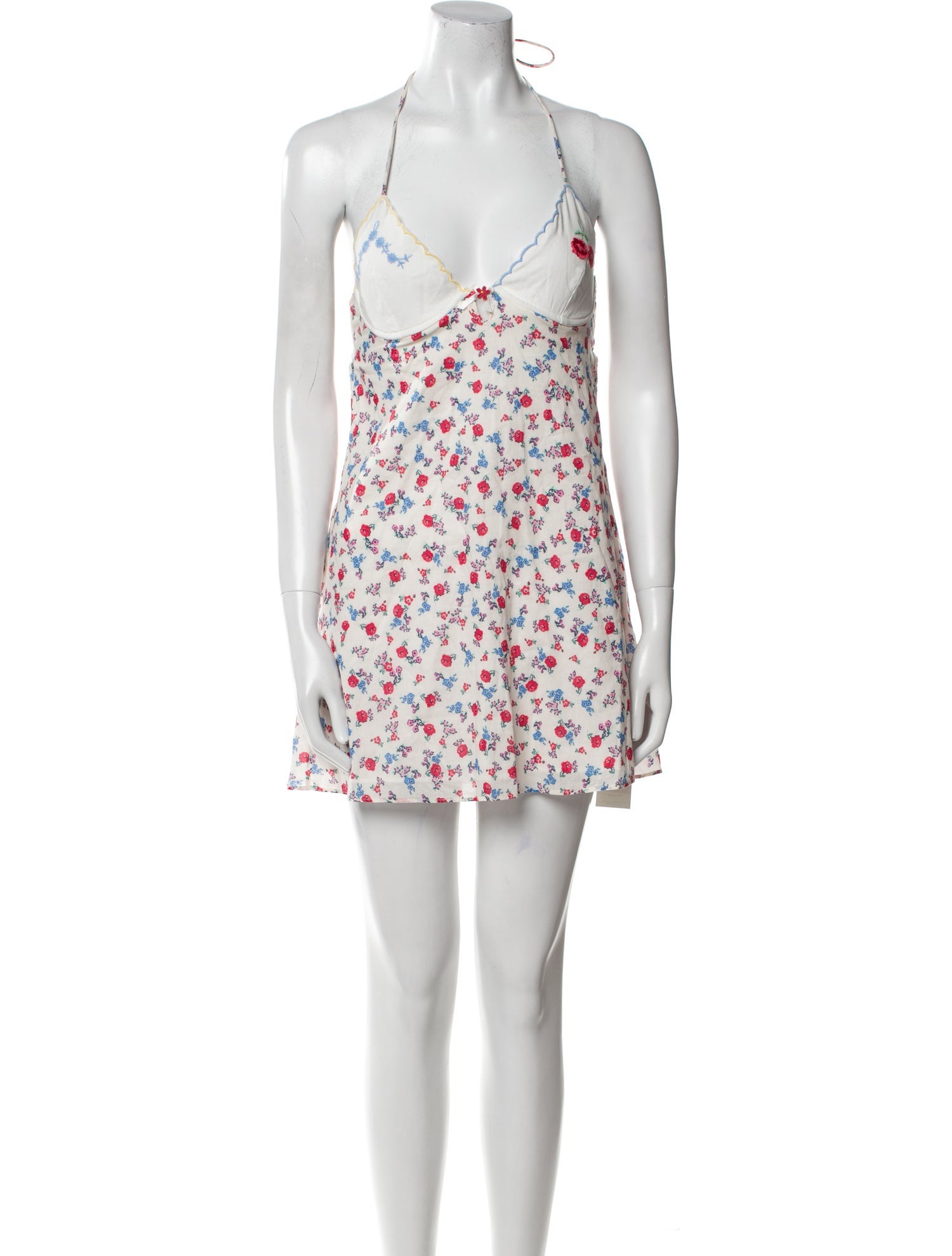 For Love & Lemons Printed Bow Accents Nightgown w/ Tags