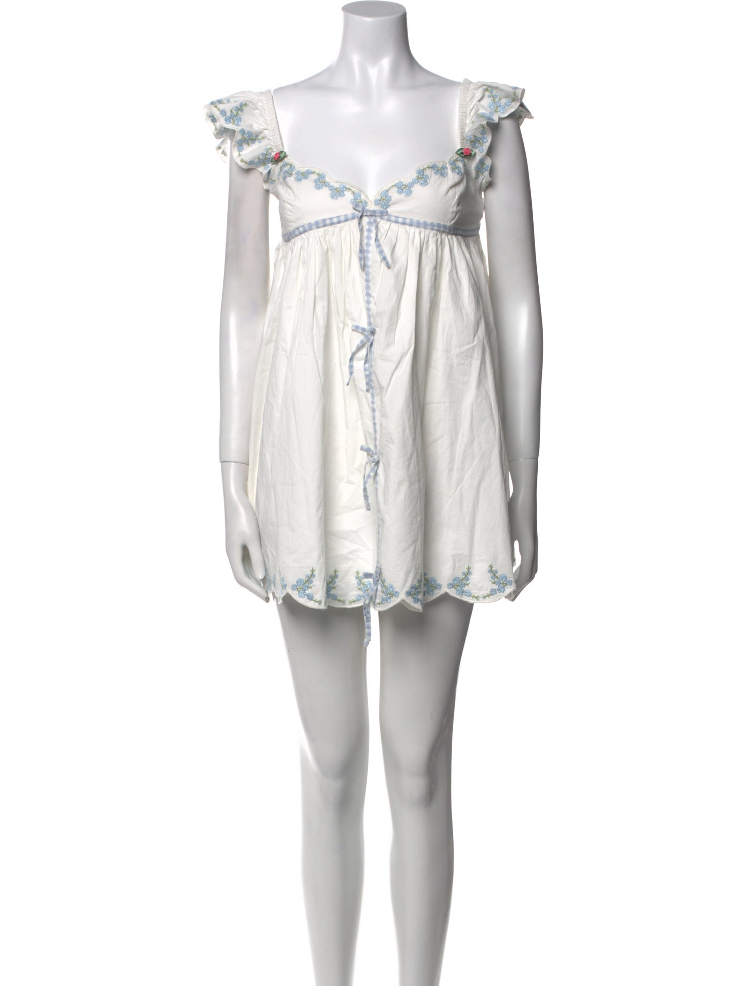 For Love & Lemons V-Neck Mini Dress