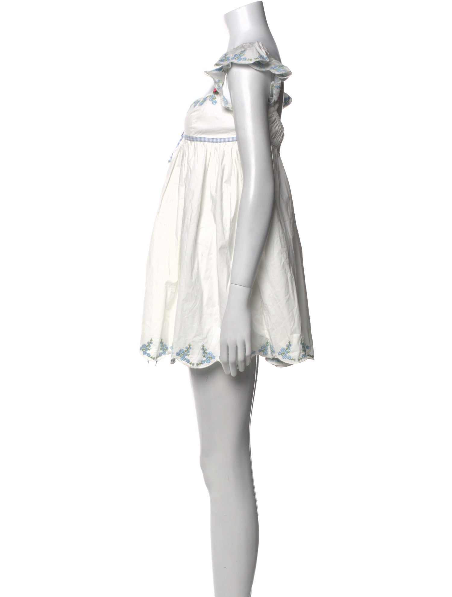 For Love & Lemons V-Neck Mini Dress