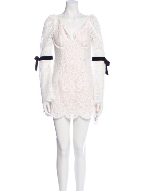 For Love & Lemons V-Neck Mini Dress