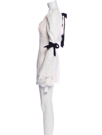 For Love & Lemons V-Neck Mini Dress