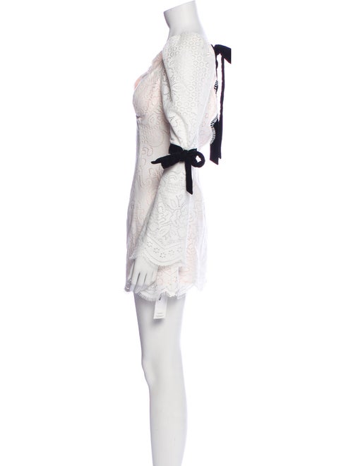 For Love & Lemons V-Neck Mini Dress