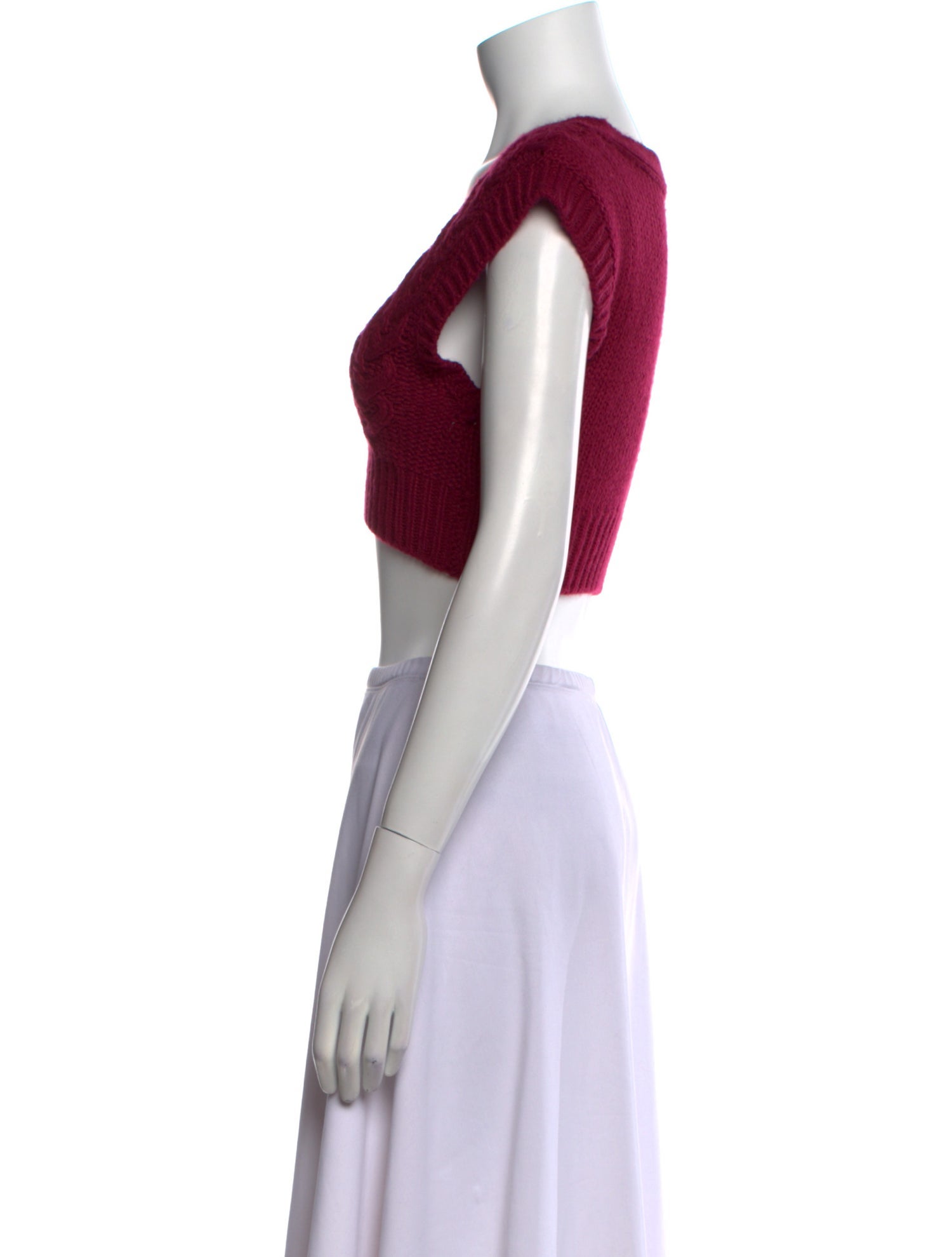 For Love & Lemons V-Neck Short Sleeve Crop Top