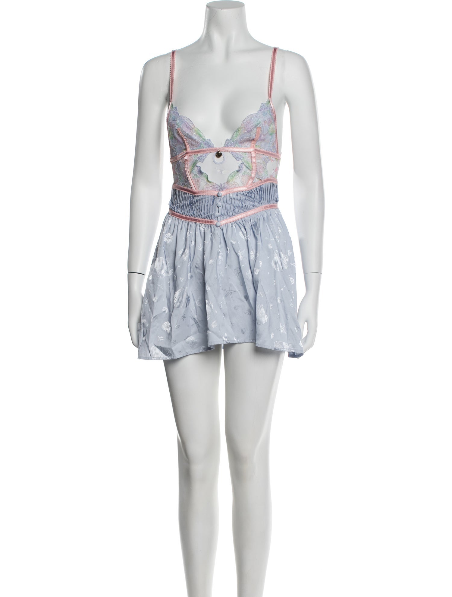 For Love & Lemons Printed V-Neck Tunic