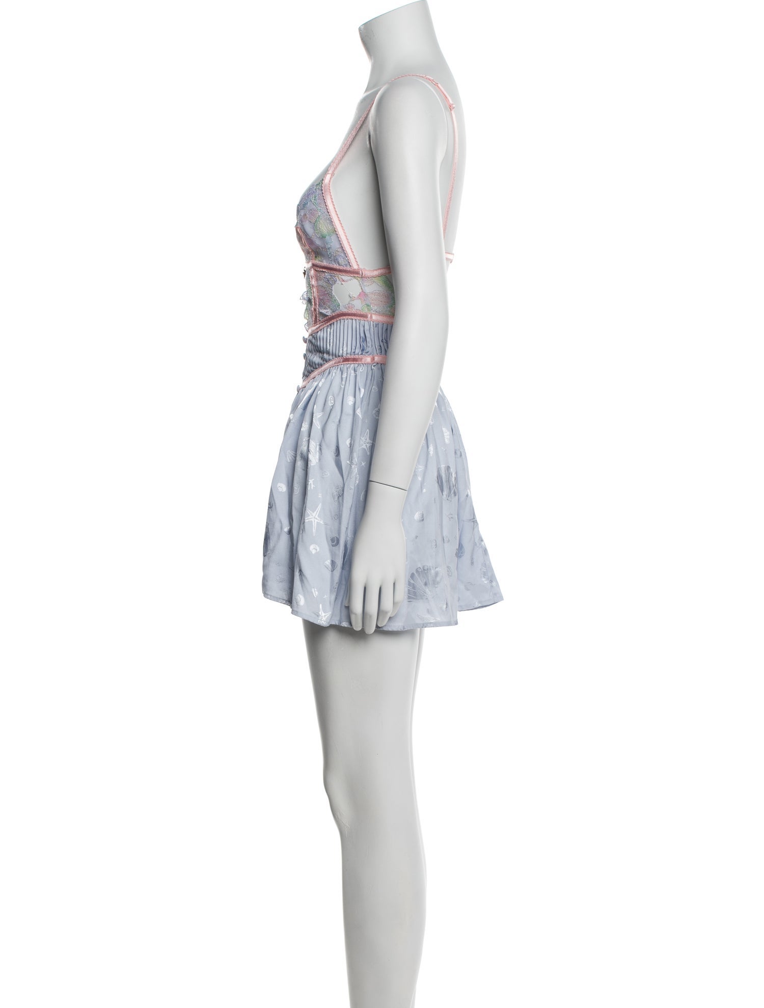 For Love & Lemons Printed V-Neck Tunic