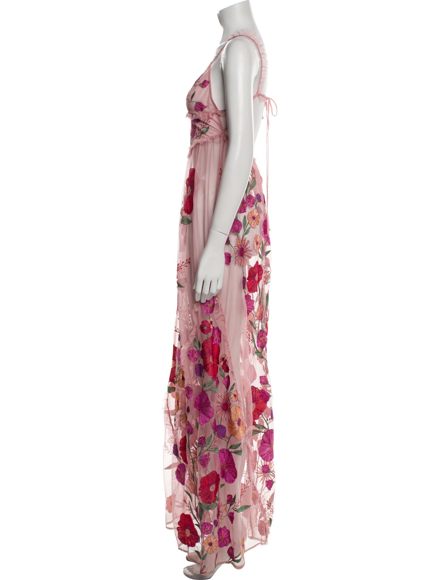 For Love & Lemons Floral Print Long Dress