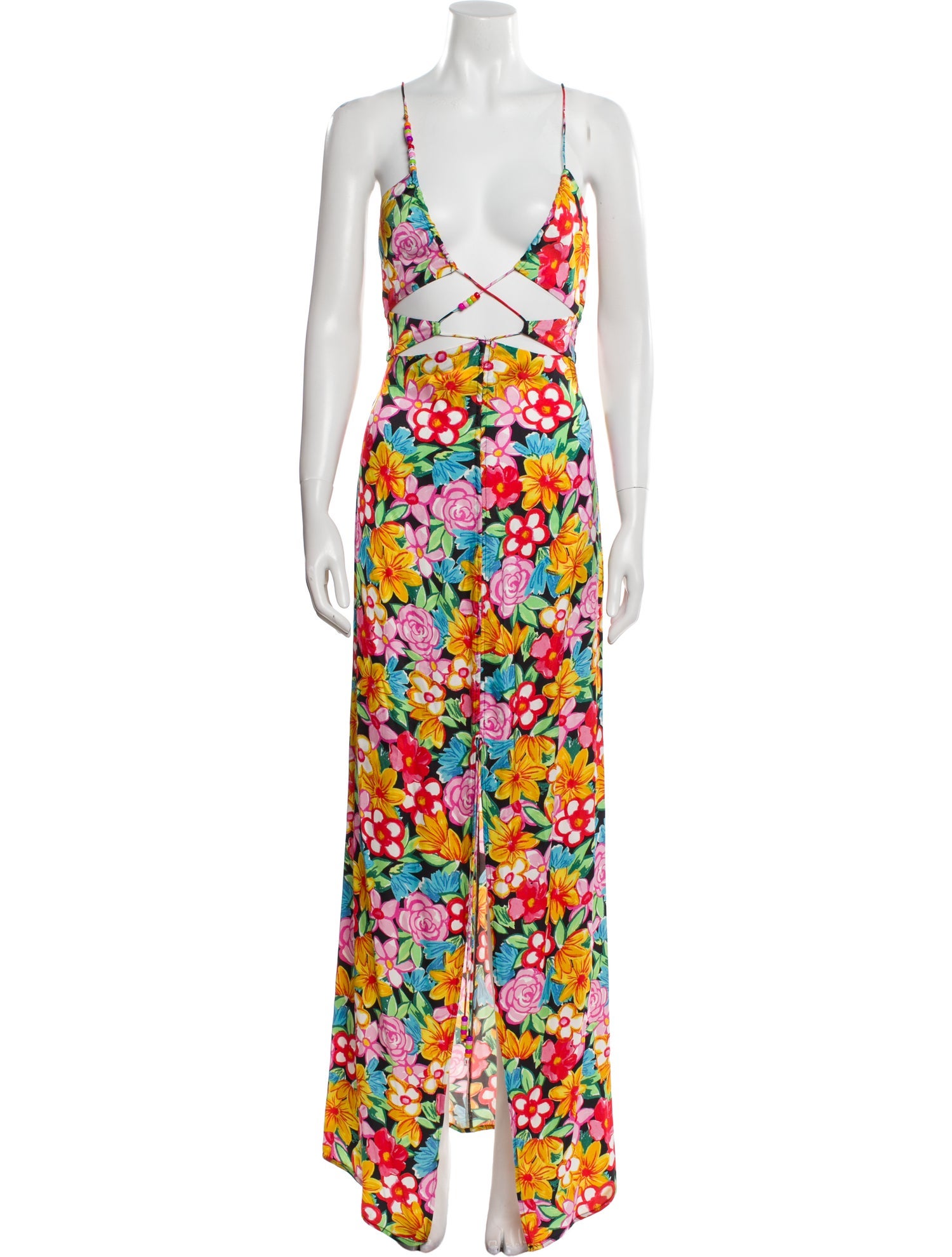 For Love & Lemons Floral Print Long Dress