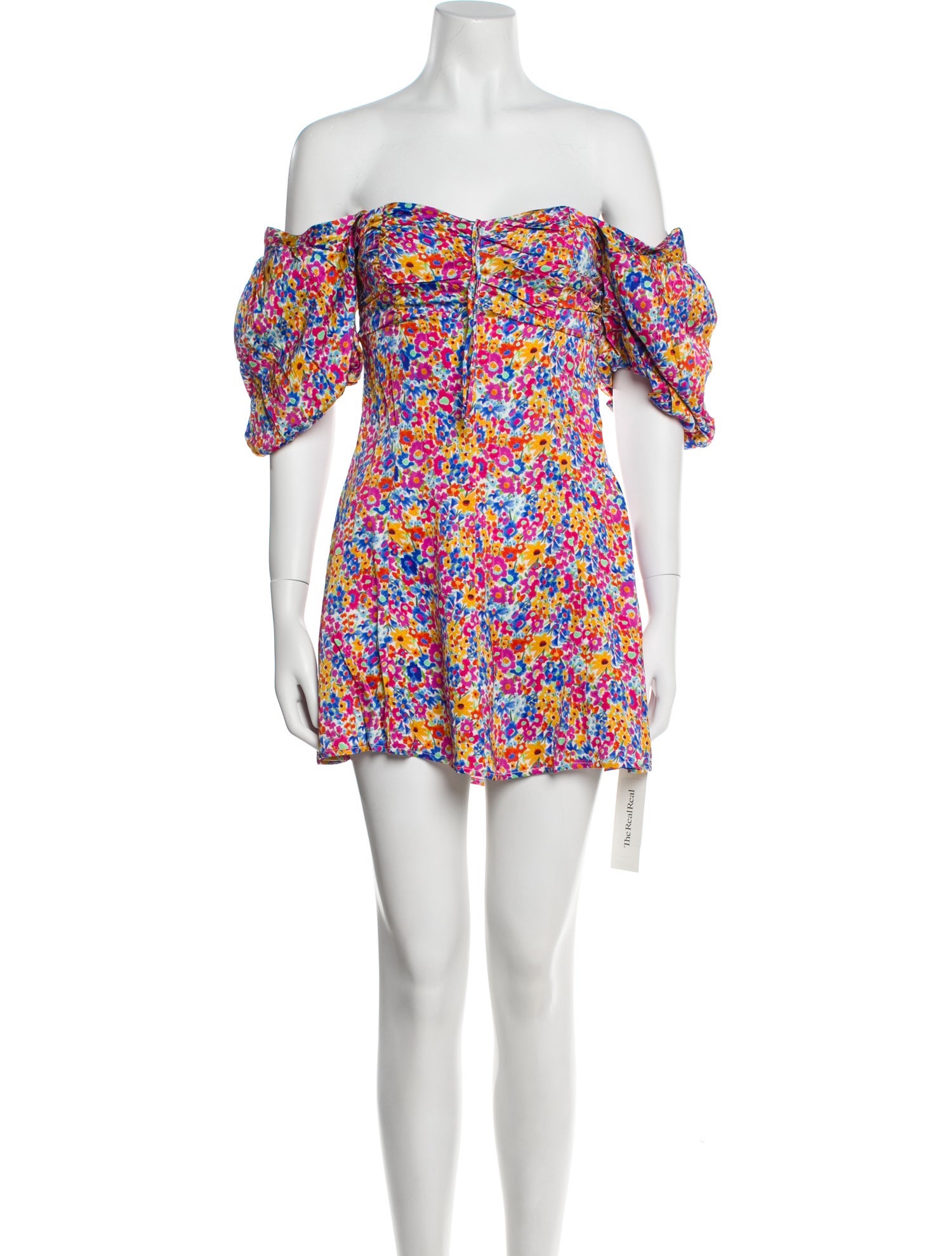 For Love & Lemons Floral Print Off-The-Shoulder Tunic w/ Tags