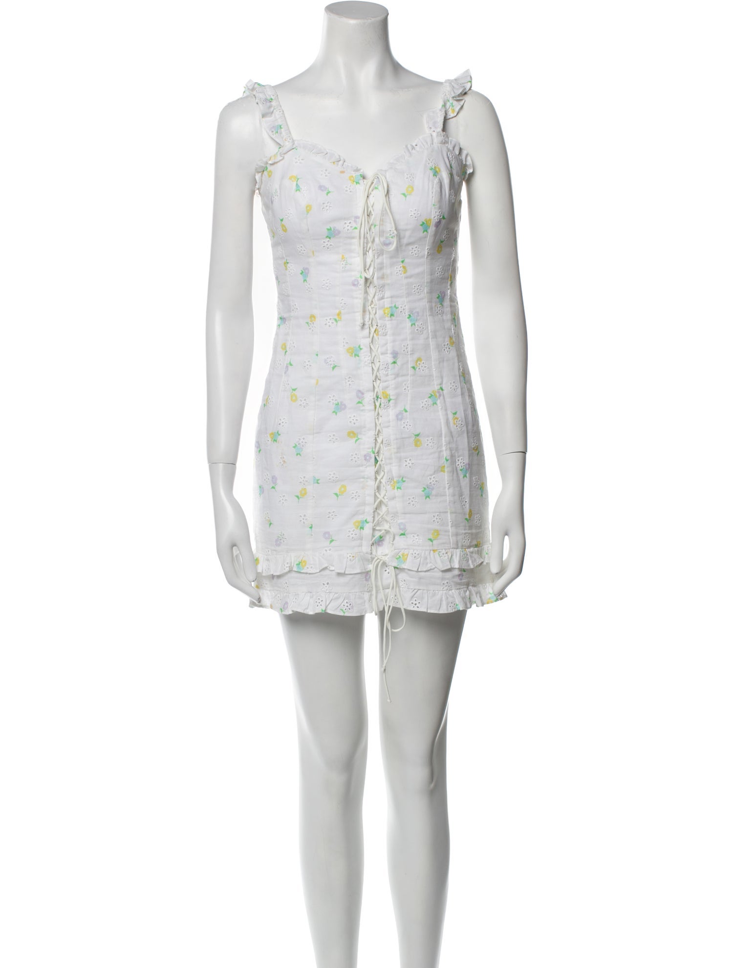 For Love & Lemons Floral Print Mini Dress