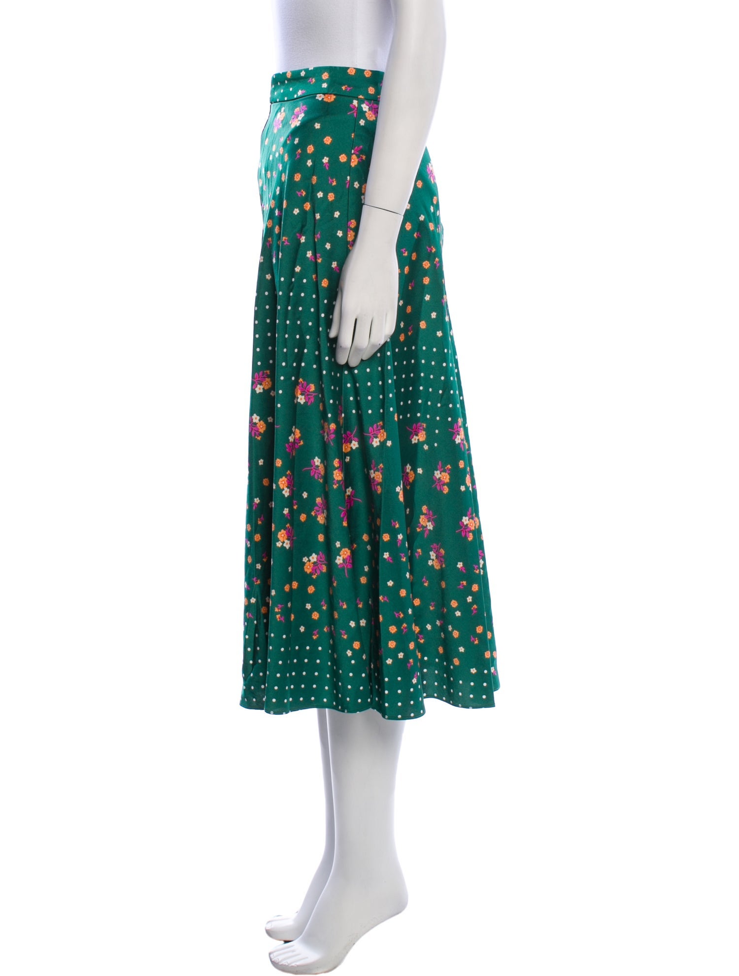 For Love & Lemons Floral Print Midi Length Skirt