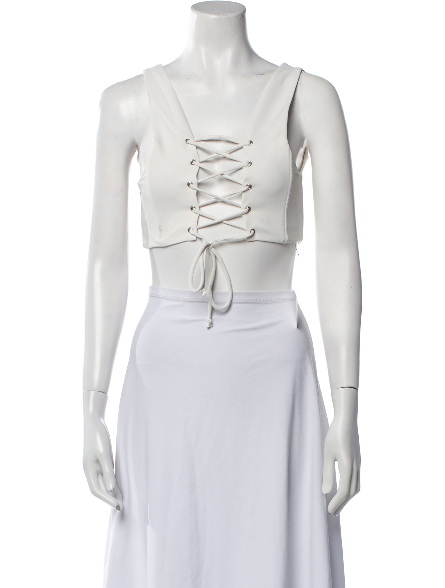 For Love & Lemons Square Neckline Sleeveless Crop Top